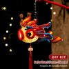 1 Set DIY Craft Fish Lantern DIY Kit Handheld Craft Material Pack  Mid-autumn Festival Celebration