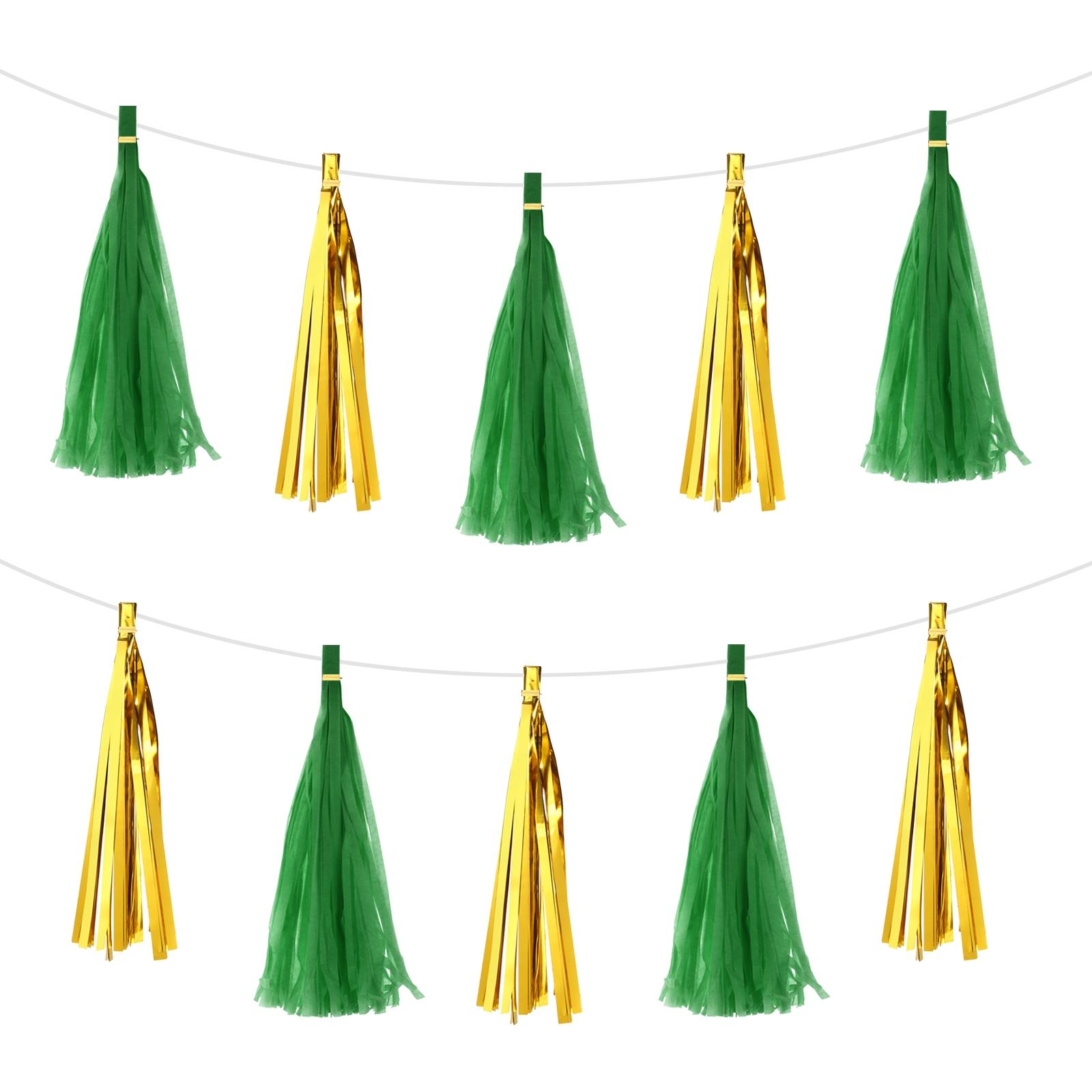 

20 шт. Гирлянда-баннер с кисточками на веревке, кисточки из папиросной бумаги, наборы для вечеринки DIY на годовщину, свадьбу, день рождения