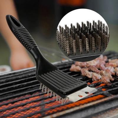 Stainless Steel Wire Cleaning Brush Barbecue Grill Brush Non-stick BBQ Brush Outdoor Home BBQ Accessories Tools