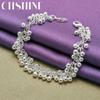 Pulsera CHSHINE de plata de ley 925 con cuentas de uva mate para mujer, joyería con abalorios de moda