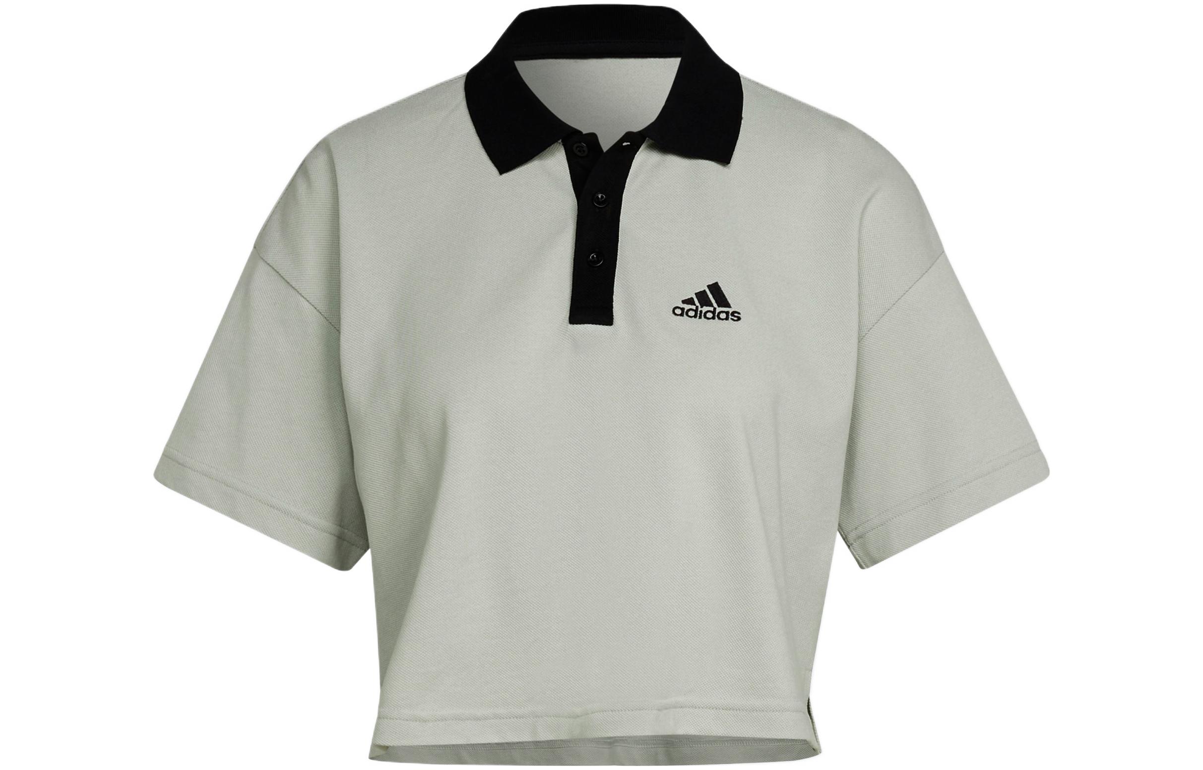 Adidas Polo Shirt Women s Linen Green HY5527 XXL