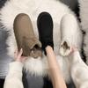 2025Women's Boots Rubber Thick Sole Non Slip Platform Ankle Boot Plush Warm Snow Boots for Women Winter Cotton Boots Botas Mujer
