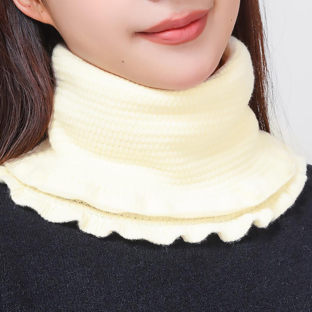New Women Winter Scarf Knitted Cotton Fake Collar Scarf Women Warm Turtleneck Neck Warmer Detachable Winter Windproof Scarf
