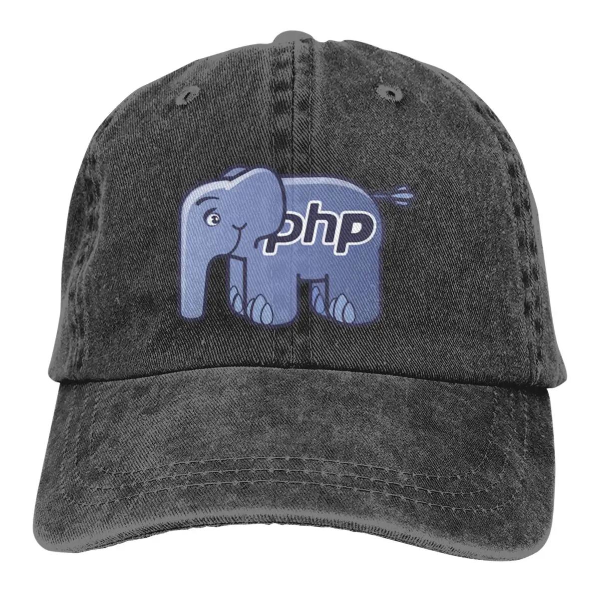 Кепка с логотипом Php Elephpant, повседневная, для активного отдыха, бейсболка One Size