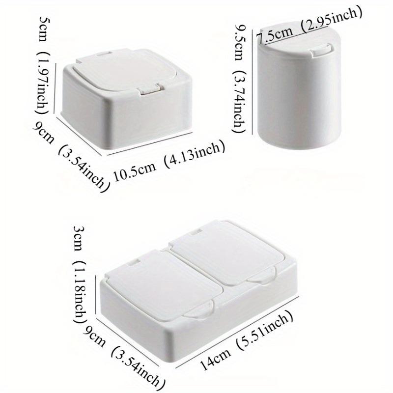 1pc Desktop Storage Box with Mini Lid and Pop-up Window,Swab,toothpick,Cosmetics,rubber bands,Student Miscellaneous Sorting Box