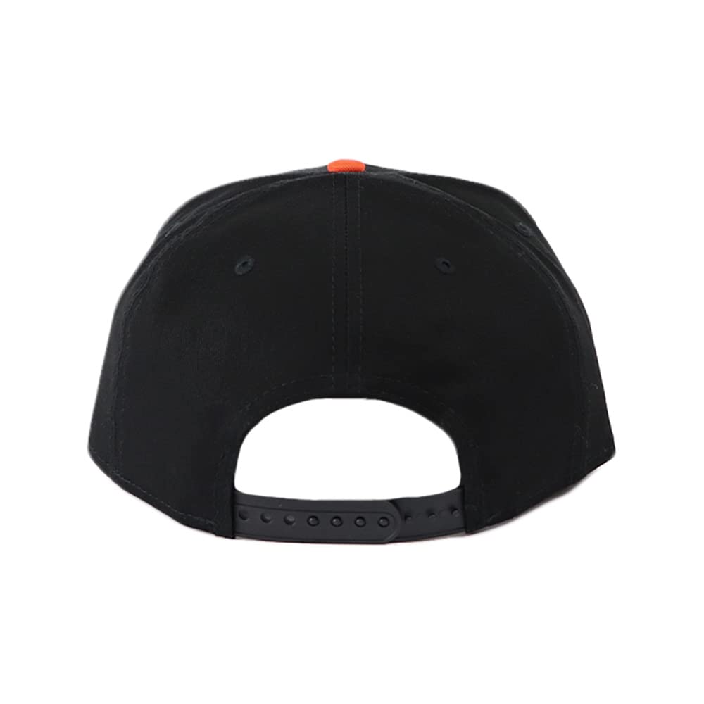 New Era Cap Solid Men Snapback 9FIFTY NE400 Two Tone Black Team Orange Unisex Baseball Cap Free Size