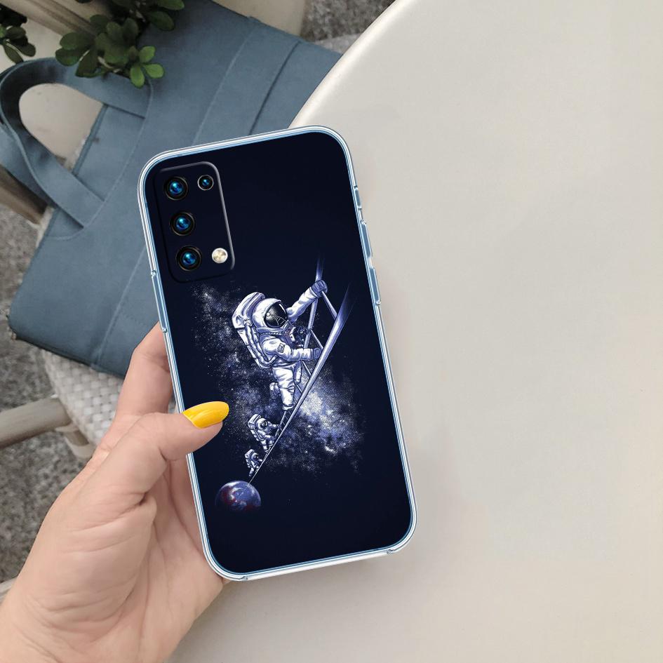 PP7 Astronaut Space Moon Soft Shell Transparent Phone Case for Motorola Moto G7 G8 G9 G84 G85 G73 G24 G15 Z2 Play Power Plus