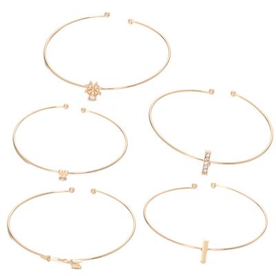 1 Set Women Bracelet Open End Replacement Electroplated Elegant Fashionable Girls Ladies Bangle Jewelry Ornament