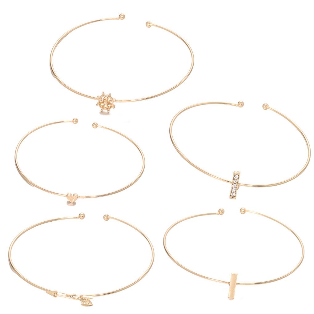 

1 Set Women Bracelet Open End Replacement Electroplated Elegant Fashionable Girls Ladies Bangle Jewelry Ornament