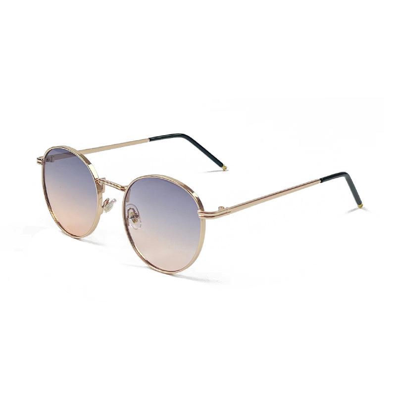 Sunglasses Women'S Trendy Retro Sunglasses Street Shooting Round Frame Glasses