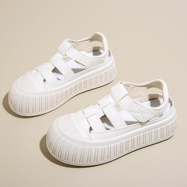 Fashion 2025 Summer Roman Sandals Muffins shoe Increasing Height Shoes All-Match Women's Heels Gladiator Flat New Girls Closed Rome Autu