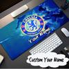 Custom Name Mouse Pad Blue Chelsea Football Club Logo Mouse Pad, Gaming Mouse Pad, Keyboard Pad, Desk Decor for Computer Notebook Fan Birthday Gift
