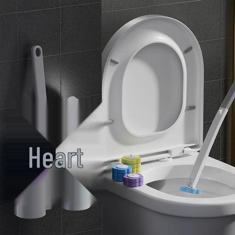 Wall-Mounted Disposable Toilet Brush & Replacement Head