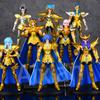 Aixlan 8PCS Saint Seiya Figure Kanon Hyoga 18CM Gold Saint PVC Action Figure Amine Toy Birthday Gift Ollectible Figurine