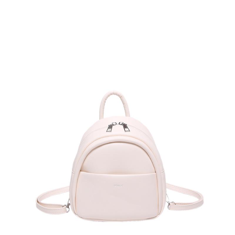 Schoolbag Texture Foreign Style Casual New 1011 Fresh Solid Color Popular Fashion Travel Portable Shoulder Backpack