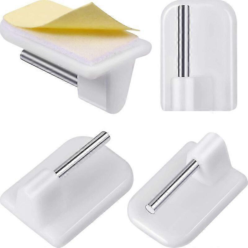 20 Pcs Self Adhesive Curtain Rod Hooks Curtain Rod Holders for Bathroom Kitchen Bedroom