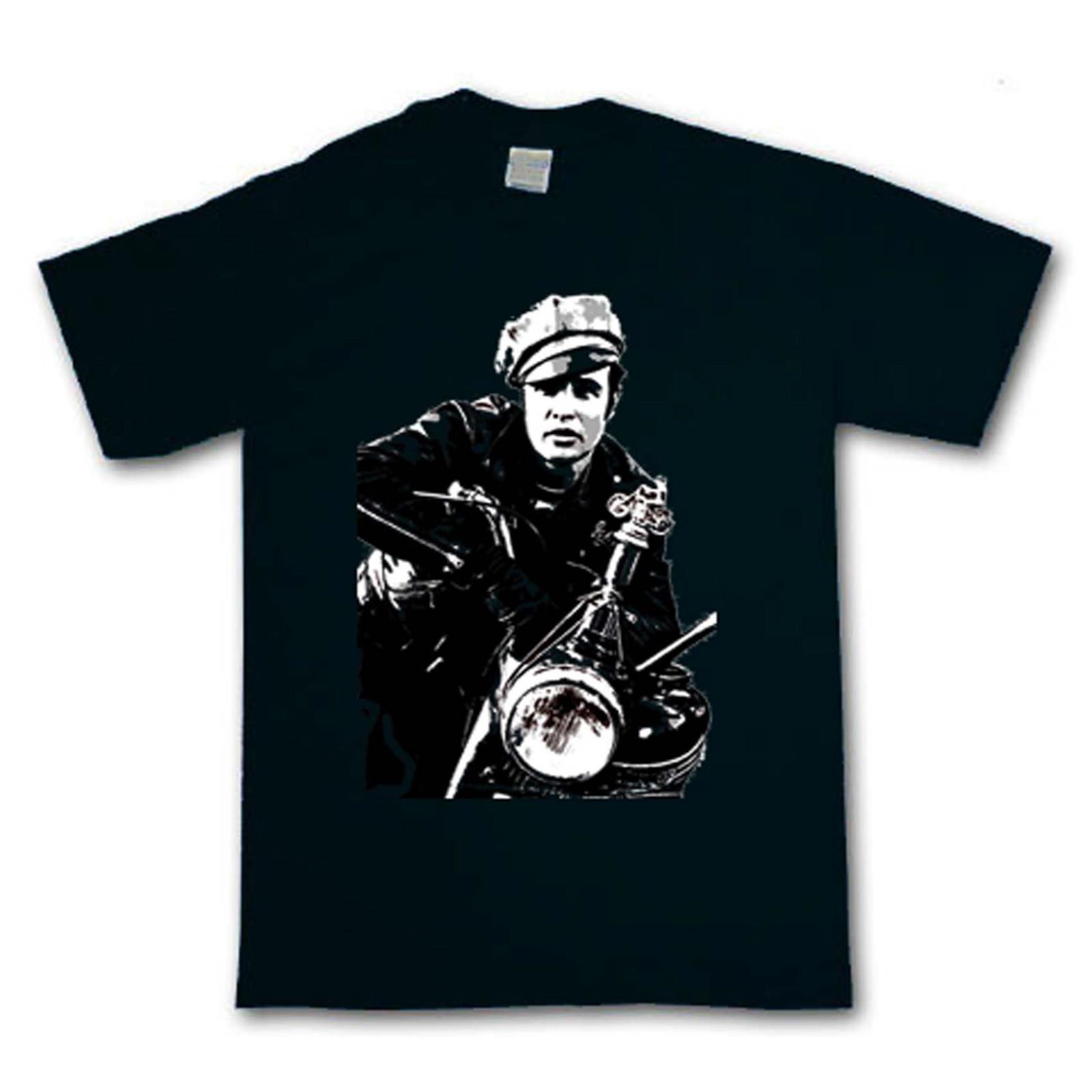 Marlon Brando T-Shirt Wild One Motorcycle Biker S-XXXL 3XL