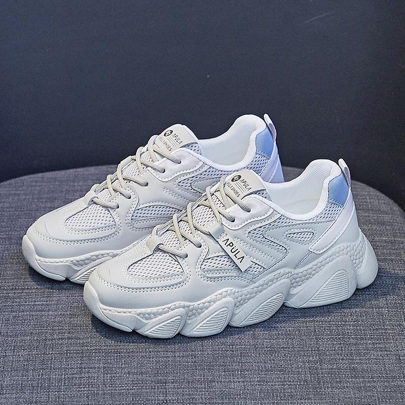 Classic Mesh Breathable Women's Shoes Versatile In Spring and Autumn Trendy Casual Shoes Wear-resistant Thick Soled Sports Shoes