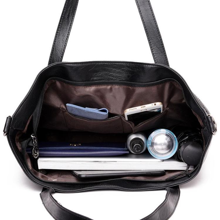 Women Fashion  Soft Leather Large Capacity Bag Versatile Elegant Shoulder Crossbody Handbag