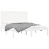Solid Wood Bed White 120x200 Cm