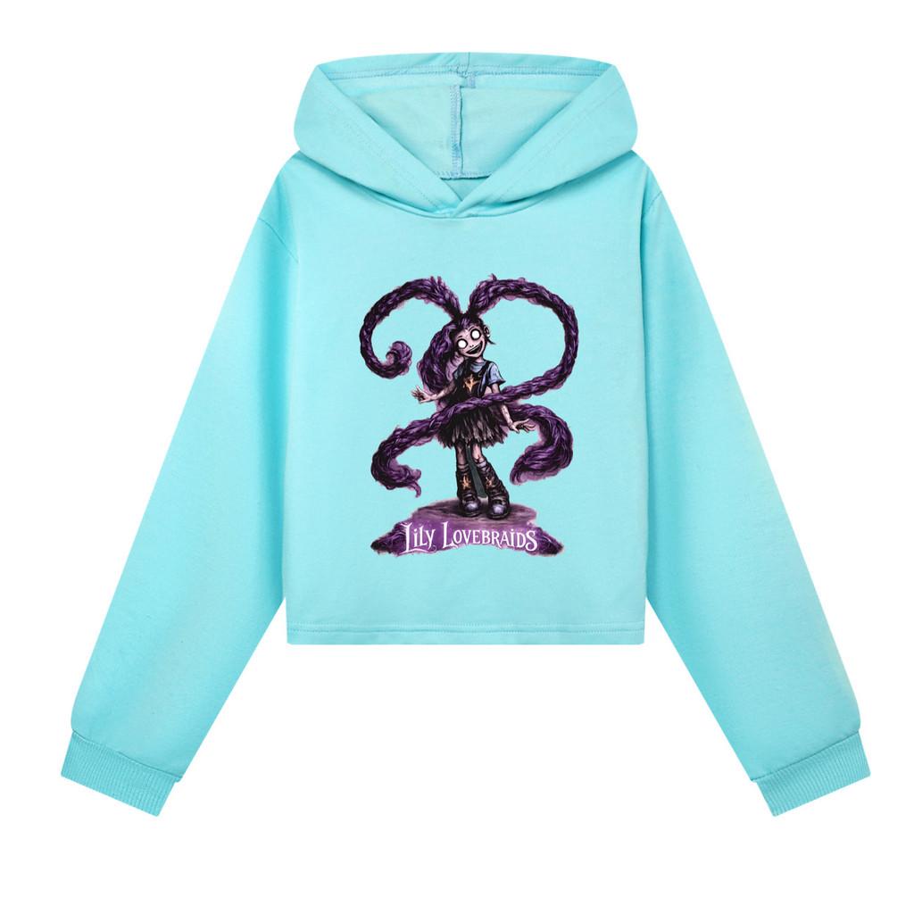 5582 Multi-color Kids Girls Lily Lovebraids Printed Long Sleeves Hoodies