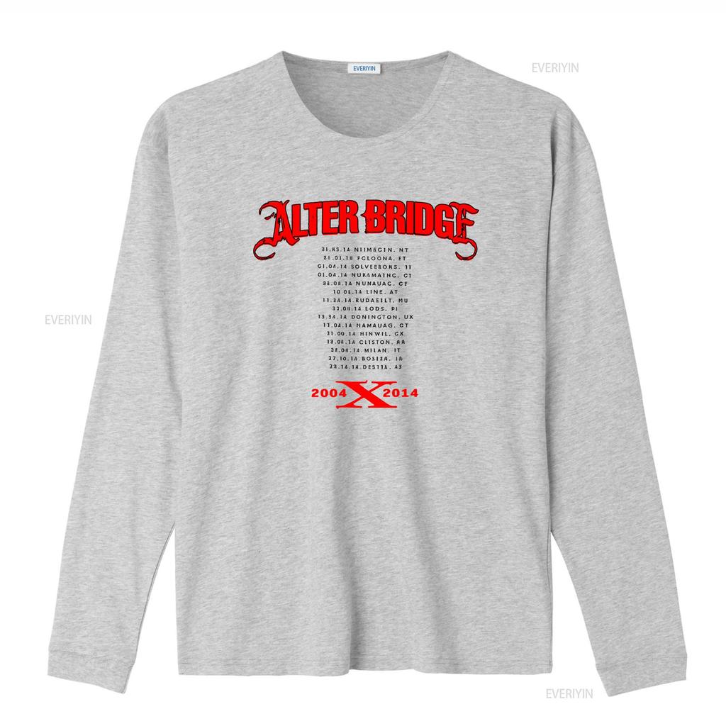Alter Bridge Fortress 2014 Tour Dates Band Concert T Shirt Vintage Washed Designer Clothes Homme Comfortable Unisex Streetwear