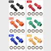 Fuel Hose Fitting Screw M10x1.25mm Motorbike Brake Pump Oil Fuel Pipe Fitting Aluminum Gold Motorcycle