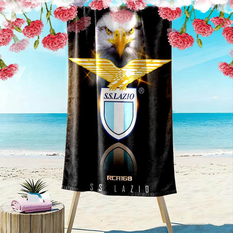 SS Lazio Print Beach Towel, Large Soft Quick Dry Towel for Beach Camping Swimming