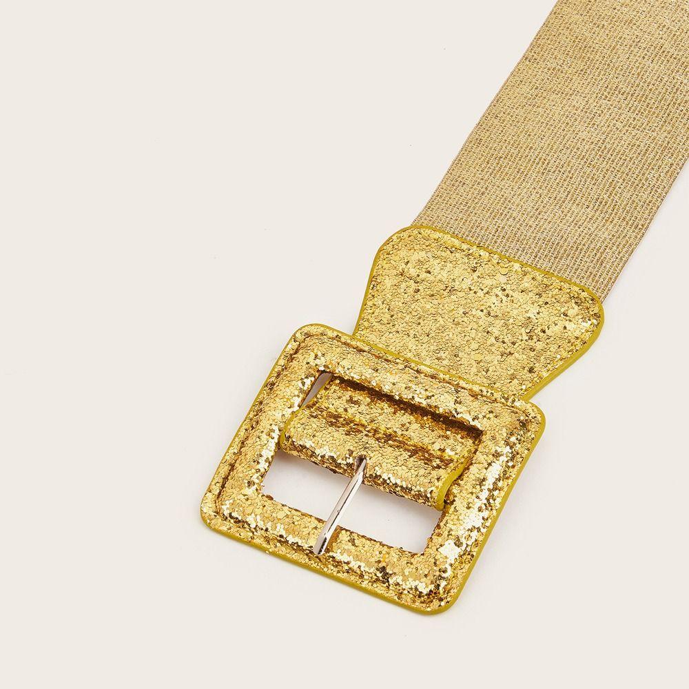 Wide Waist Strap Punk Style Decoration Belt Exquisite Stretch Waistband  for Women