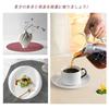 Junichiroya Round Placemats, High-Quality PU Leather, Flexible, Large, 38cm Diameter, Simple and Luxurious, for Home and Restaurant Use, Fully Washabl