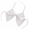 Sexy Beach Jewelry, Rhinestone Fringed Body Chain, Bikini Breast Chain, Rhinestone Underwear Bra.