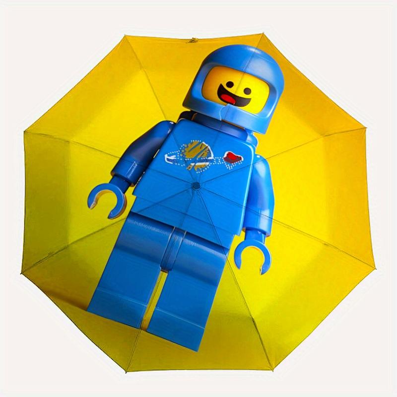 

1pc Lego Space Explorer Automatic Open/Close Umbrella Sturdy Iron Frame, Compact Travel Umbrella - Perfect Gift for Women, Men 0829140