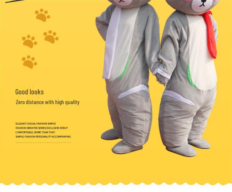 TikTok Style Cartoon Bear Mascot Costume for Adults - Ideal for Promotional Events and Dance Performances