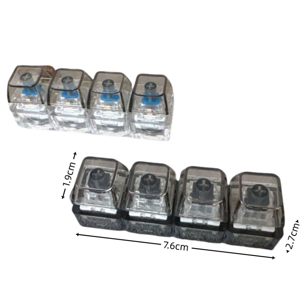 Stress Relief Fidget Clicker Toy LED Keyboard Decompression Keychain New Key Chain For Adults