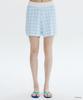 CLOVE [26Sm Clove] Gingham Check Knit Shorts (Light Blue)