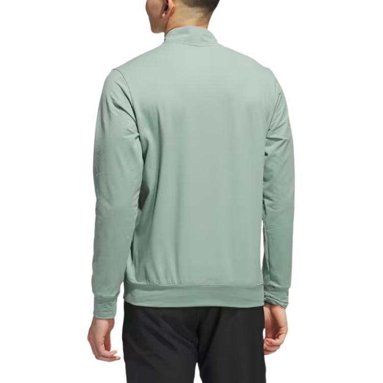 Adidas Ultimate365 Tour Fashionable Versatile Skin-Friendly Pullover Sweatshirt Men Sweatshirt Silver-Green JN9147