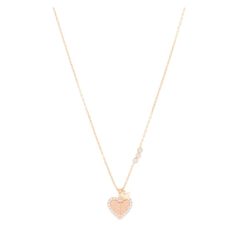 Emporio Armani  heart-shaped design sterling silver necklace women s rose gold EG3625221_NLP_NLC серебряный