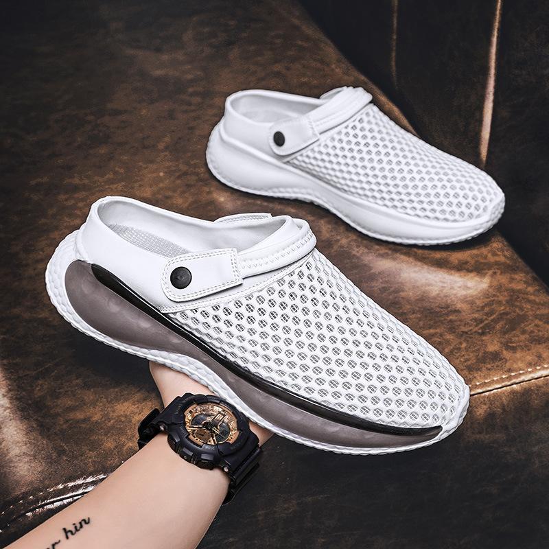 22 New Summer Drag Outer Wear Bag Head Half Drag Sandals Non-slip Sports Hollow Beach Hole Shoes