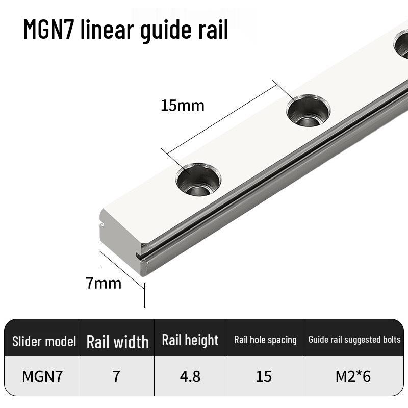 MGN7H Linear Guide Miniature Compatible Hiwin 440c Stainless Steel for 3D Printer