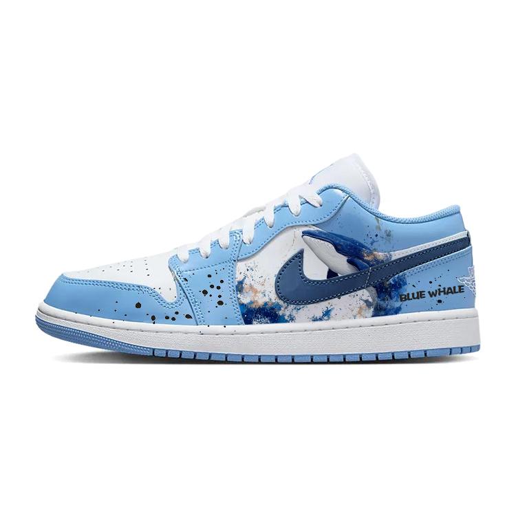 

Jordan Air Jordan 1 Vintage Basketball Shoes Unisex Low top White/Blue FZ2138-114(Team56-) 44.5