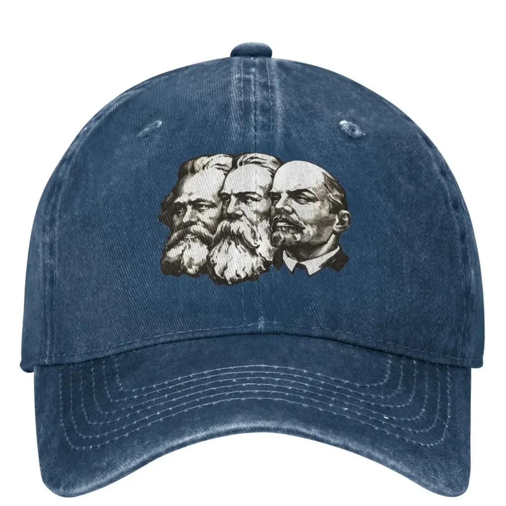 Marx Engels And Lenin Casual Baseball Cap Summer Communism Trucker Hat Hot Sale Tennis Skate Snapback Cap Unisex Baseball Caps