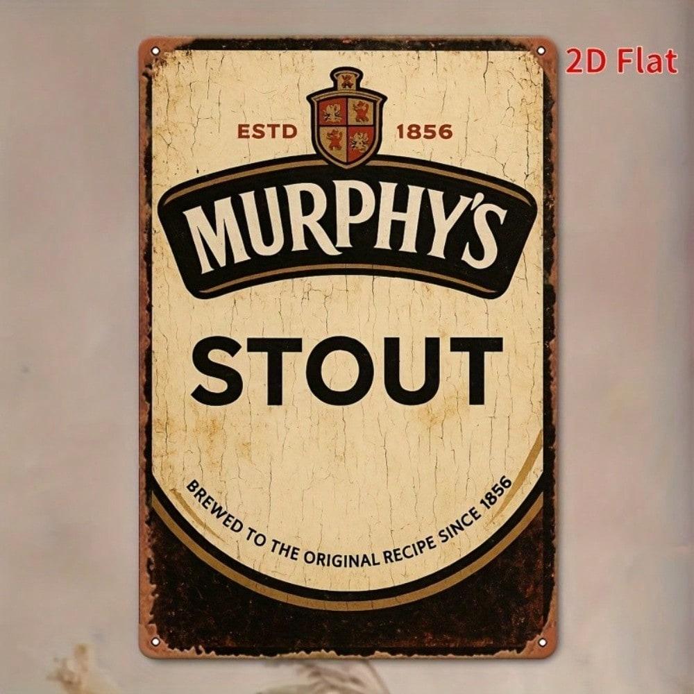 Vintage Metal Tin Sign Murphy Irish Stout Beer Pub Wall Decor Retro Bar Home 8x12 Inch 20x30