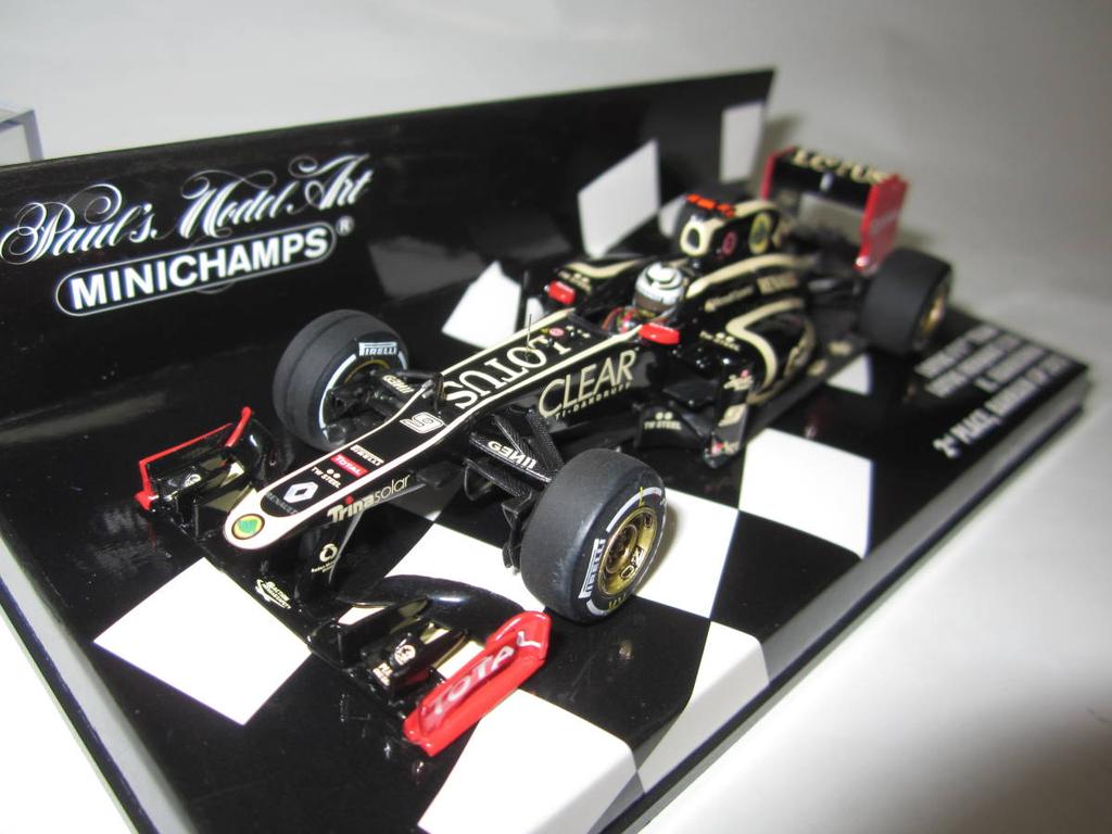 [USED]PMA Mini Champs 1/43 Lotus E20 Renault No. 9 2012 Bahrain GP 2nd Place Kimi Räikkönen (Antenna Added)