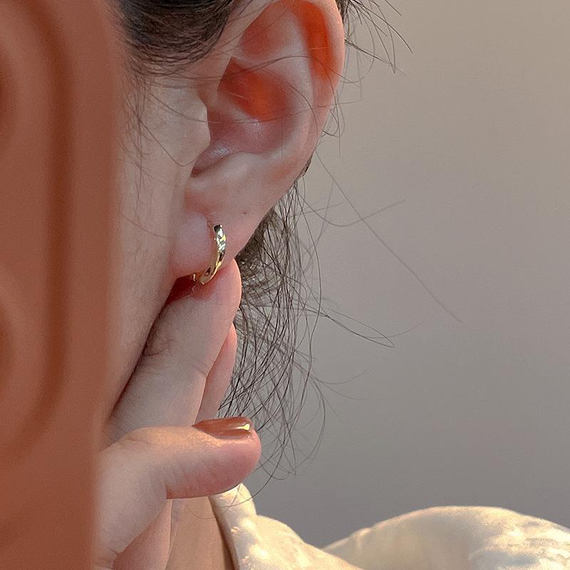 2025 Trendy 925 Silver Hoop Earrings: High-End European & American Style for Women