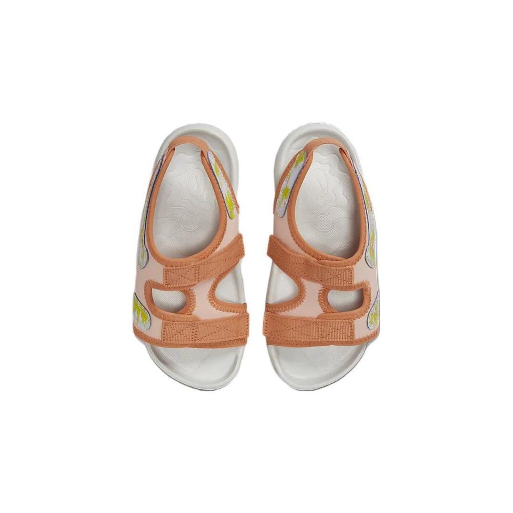 Nike Sunray Adjust 6 SE Non-Slip Durable Kids Sandals Kids Sandals Orange White Green DX6385-800