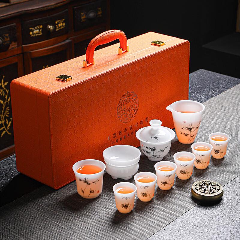 DARUNYAO Luxury Ice Jade Ceramic Tea Set
