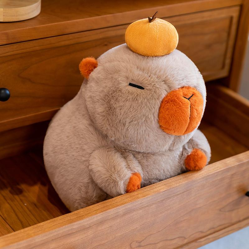 Capybara Animal Persimmon Plush Doll Childrens Birthday Gift Decoration Home