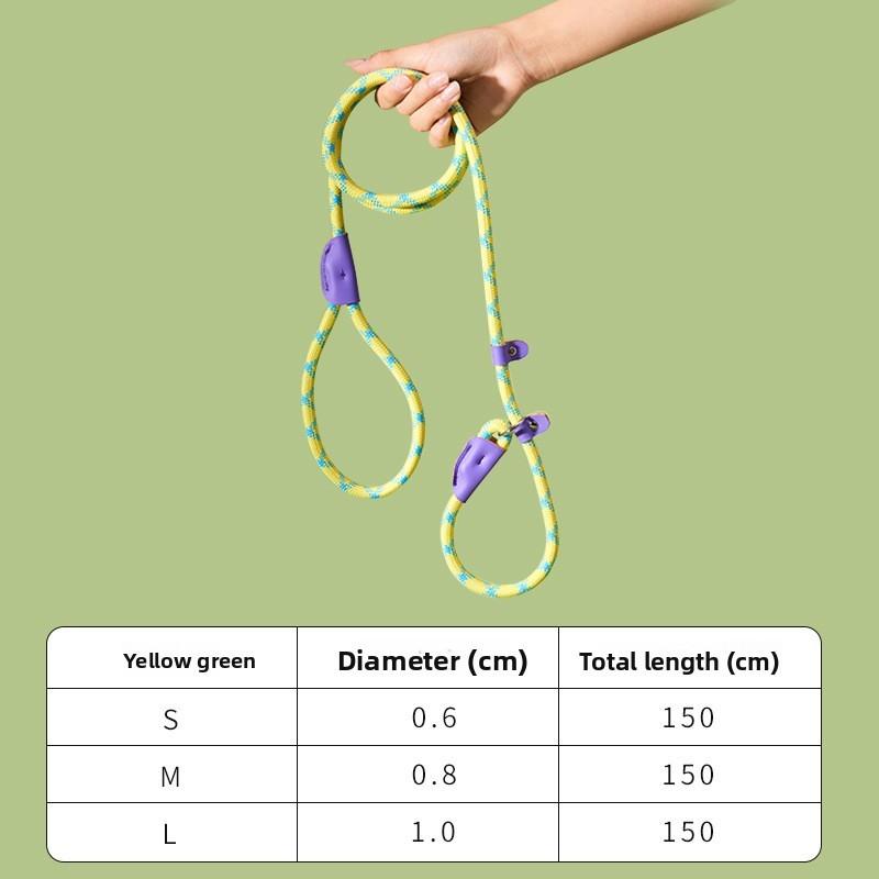 Pet Dog Traction Rope With Leather And Nylon Material For Small Medium Dogs Indoor And Outdoor Use