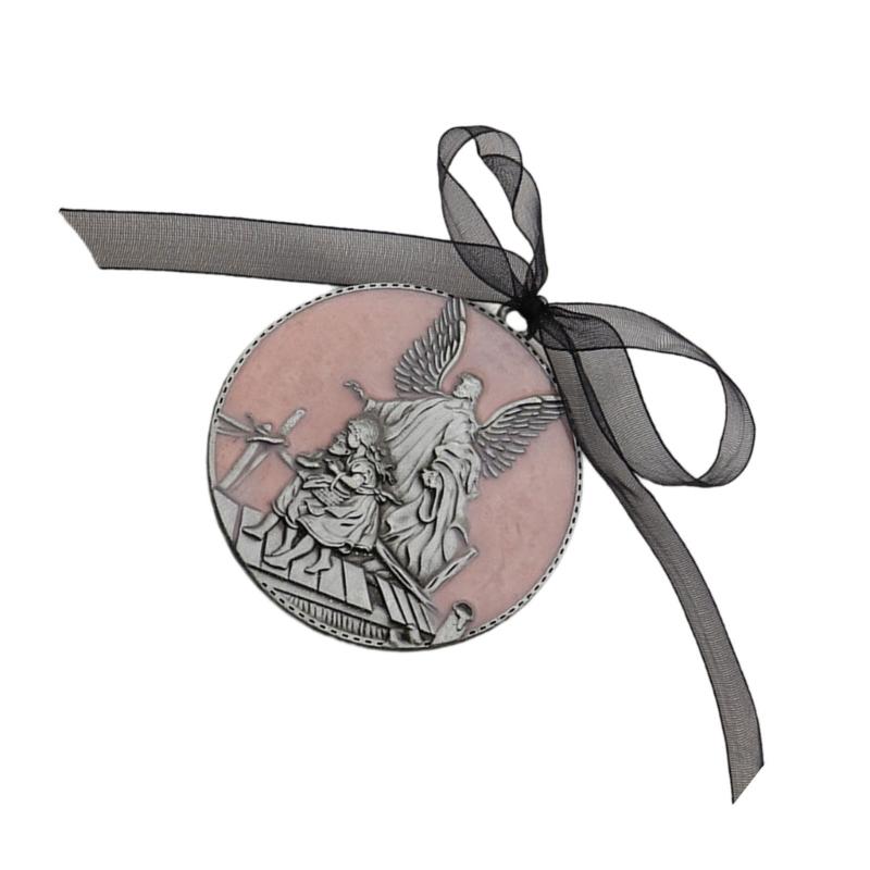  Enamel Finish Metal Car Charm Keychain Pendant Home Decoration Vintaged Angel Design With Adjustment Ribbon