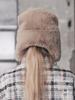 ASIF CALIE Vegan Fur Trapper Hat Beige